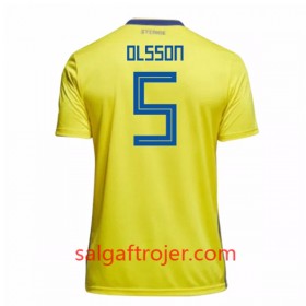 Sverige Fodboldtrøjer Olsson 5 Hjemmebanesæt VM 2018